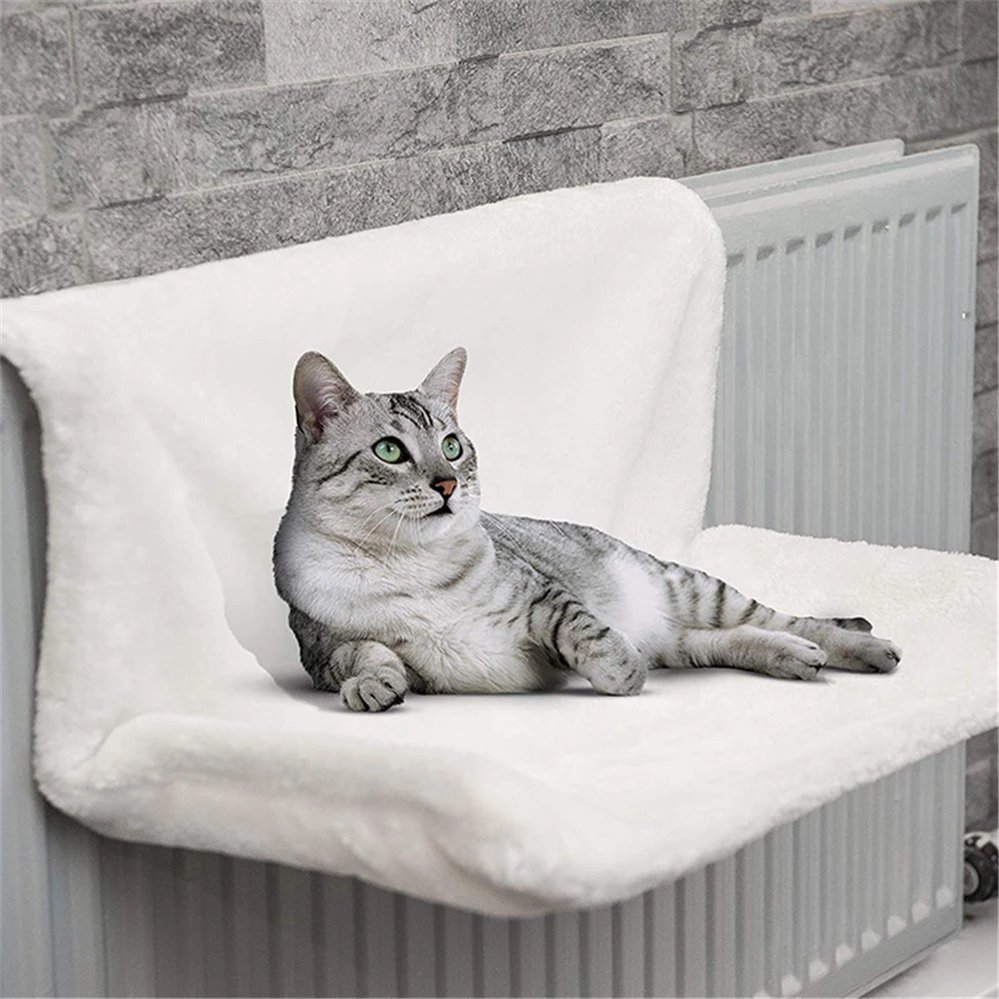 

Cat Bed Accessories Pet House Supplies Hammock Warm Luxury Deluxe Hanging Home Cradle Washable Fur Durable Folding Steel Frame