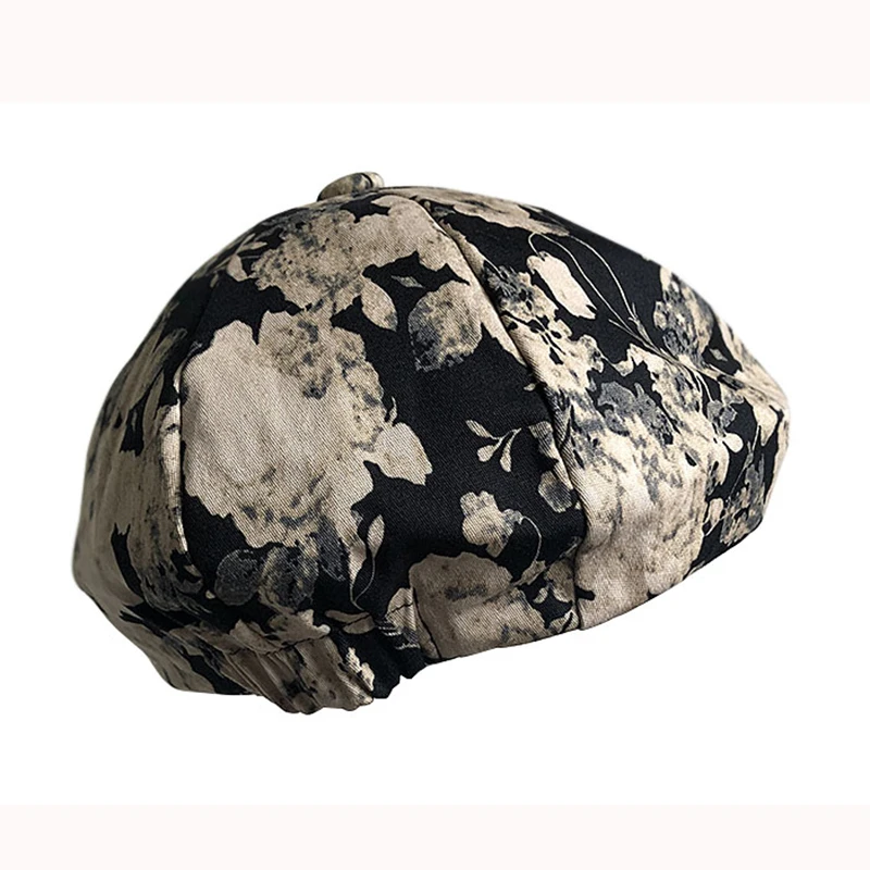 Осень и зима новые Casquette женские береты дамы ретро Британский Стиль Мода Роза кепка газетчика восьмиугольная крышка BLM42