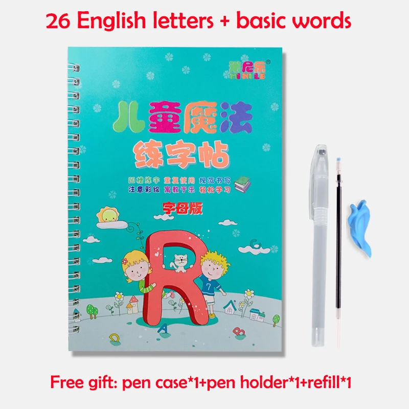 26 Inglese Quaderno Calligrafia Quaderno Per Bambini Per Adulti Esercizi Di Pratica Di Calligrafia Parola Libro Libros I Principianti