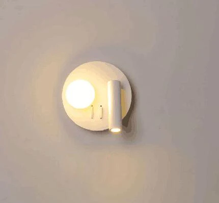 Современные Настенные светильники Светодиодные комнатные настенные лампы с переключателем вращение бра комнатная настенная лампа для дома спальни прикроватный свет - Цвет абажура: B