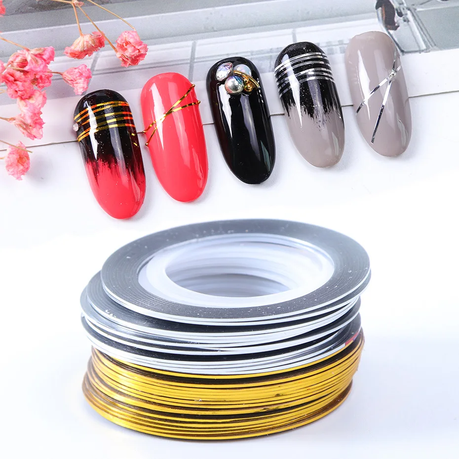 1pcs Nail Striping Tape Line Empty Case 3D Nail Sticker Storage Box Holder Adhesive DIY Nail Art Tips Design Manicure Tool JI446