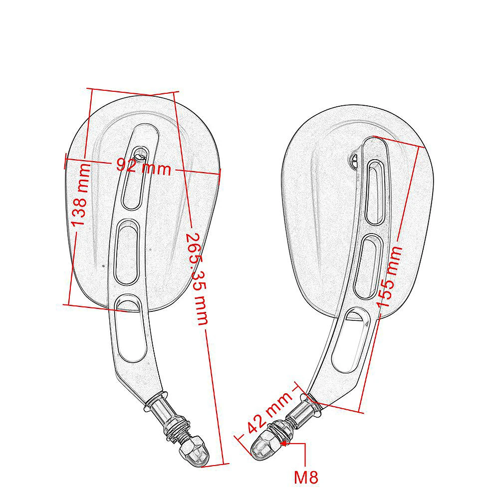 Мотоцикл заднего вида боковое зеркало M8 для Harley Road King Touring Sportster Fatboy Road King Glide VRSCAW V-ROD Dyna Softail