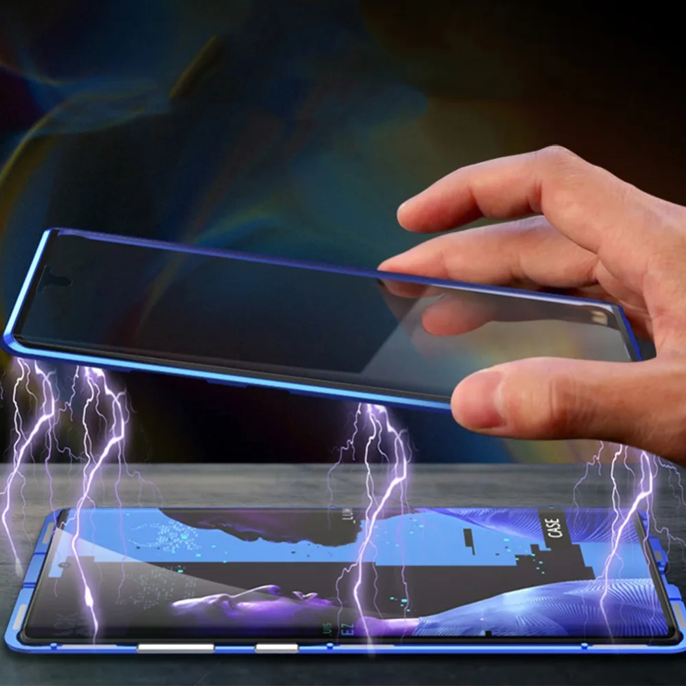 Магнитный двухсторонний чехол из закаленного стекла для samsung Galaxy Note 10 Plus S10 Plus s10 360, чехол с полной защитой для Note10+ 5G