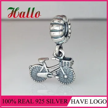 

925 Sterling Silver Bicycle Dangle Charm Bead Fit diy bracelet breloques en lot pour fabriquer bijoux fabrication de bijoux