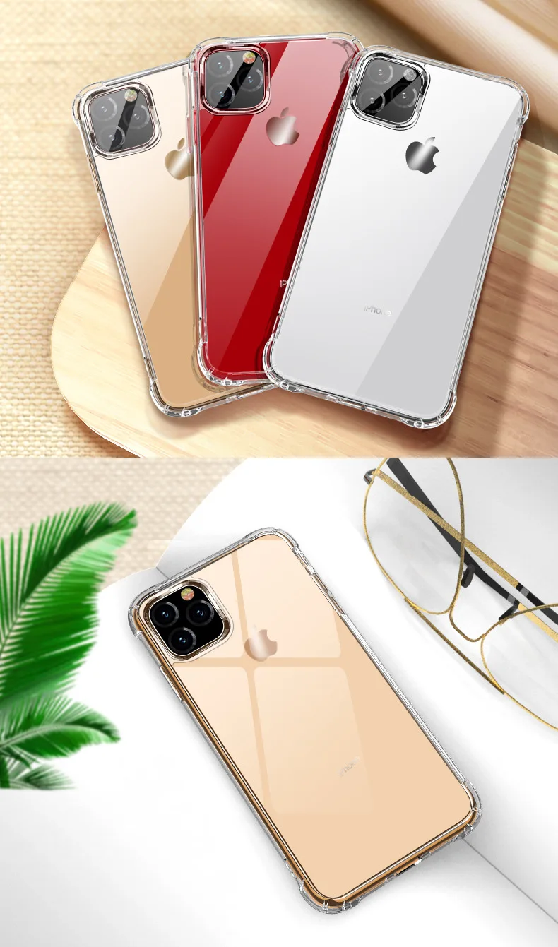 Роскошный противоударный прозрачный силиконовый чехол для iPhone X, XR, XS, 7, 8, 6, 6S Plus, мягкий прозрачный чехол для iPhone 11 Pro Max, чехол