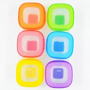 

6 Pcs Baby Plastic Portable Food Containers Mini Weaning Freezer Pots Case Cube Freezing Storage Box