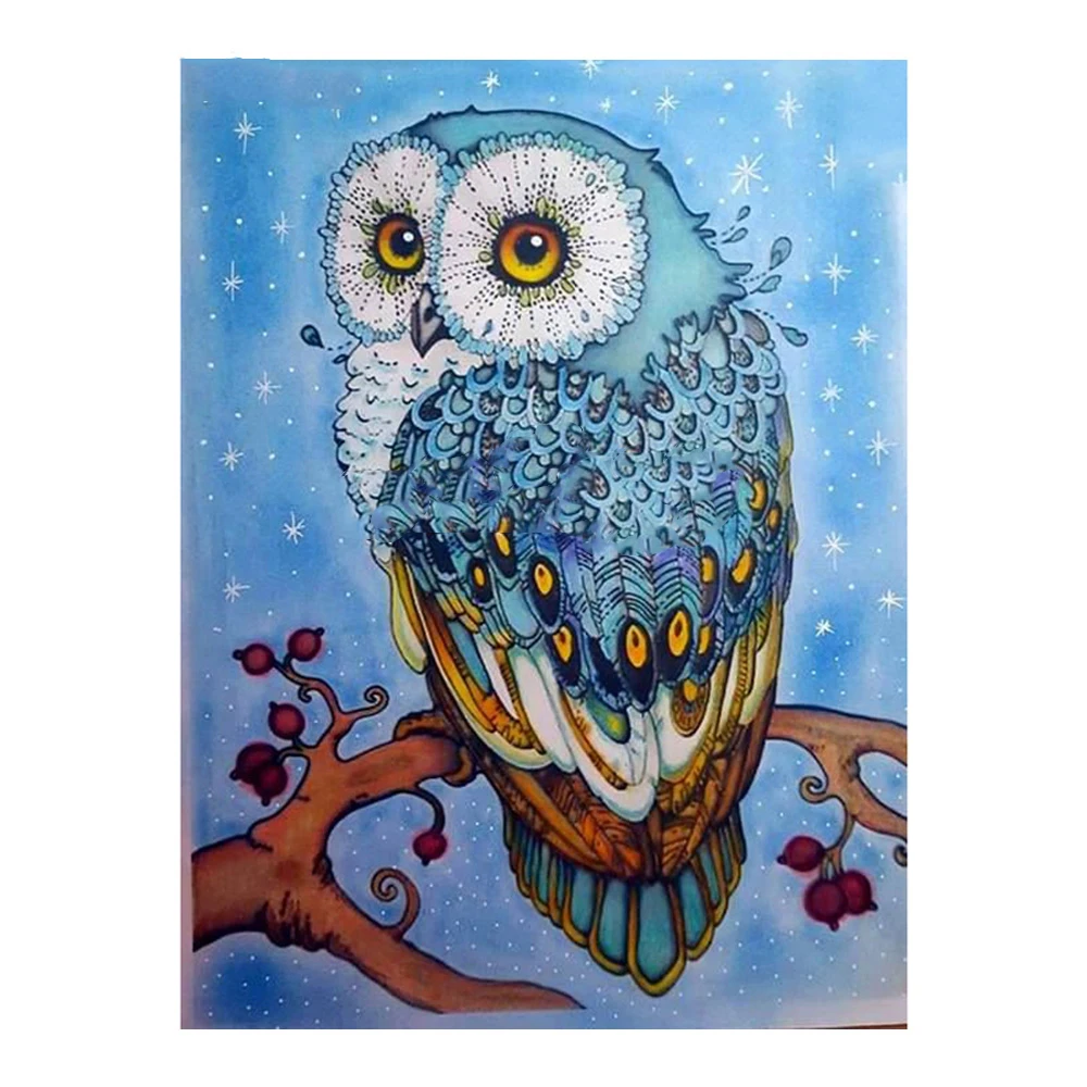 

Owl 5D DIY Diamond Painting Full Square Drill Cross Stitch Handmade Mosaic Embroidery Home Decor Gift