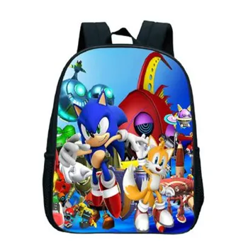 

Cute Sonic Preschool Backpack Beautiful Printing Pattern Kids Kindergarten Rucksack Back to Primary School Gift Mochila