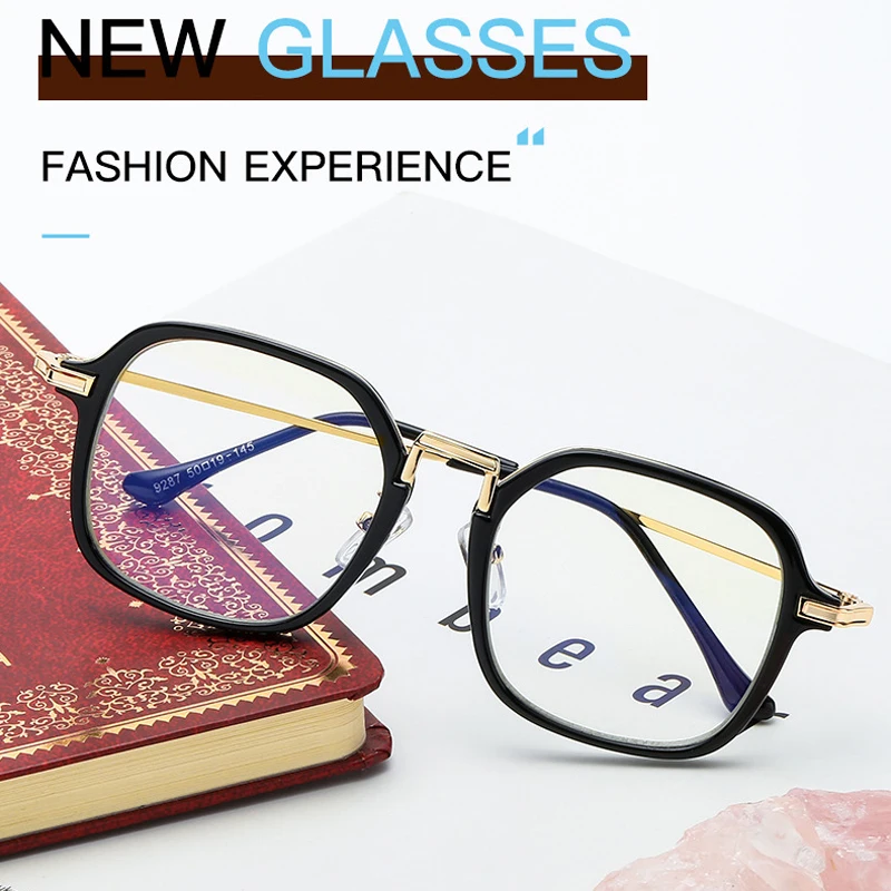 

Plain Glasses Frame Retro Men Women Transparent Glasses Computer Eyeglasses Frame Anti-Fatigue Goggles Clear Lens Eyewear