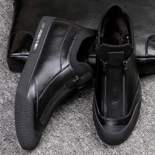 2019 Designer Sneakers Casual Men Zipper Fashion  Leather Shoes High Top Men Shoes Rubber Sole Boy Casual Shoes MD50