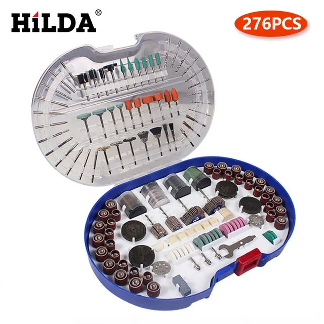 HILDA-Juego de brocas giratorias, herramientas rotativas dremel, accesorios para pulido y corte, kits de herramientas abrasivas, 276 piezas 2