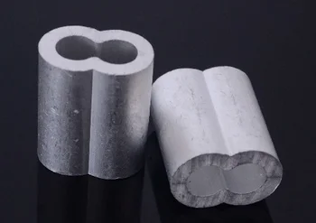 

2000pcs/Lot OVAL ALUMINUM SLEEVE FOR 1.8-2MM METAL WIRE ROPE Cableware Crimp Clamps Wire Rope Swage Clips