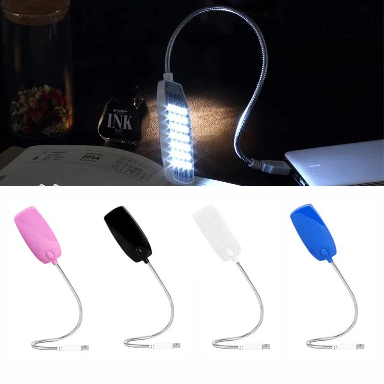 Портативный Яркий 28 светодиодный USB лампа Гибкая компьютерная лампа для чтения ноутбука