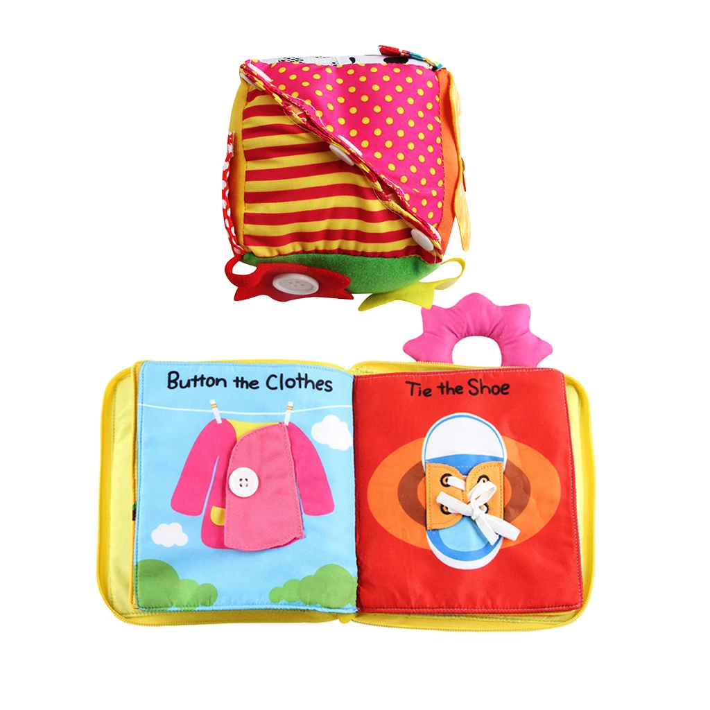 2 Set Basic Life Skill Educational Toy Learn to Snap, Zip, Tie Shoe, Buckle and Tell Time