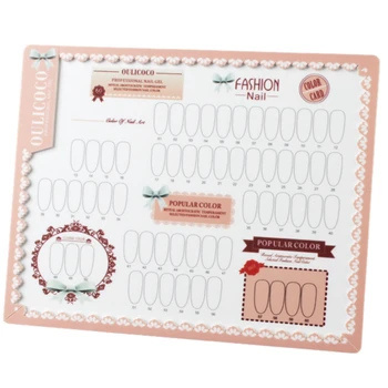 

60 Colors False Nail Color Acrylic Display Frame Gel Polish Card Palette Varnish Practice Board Manicure Tool