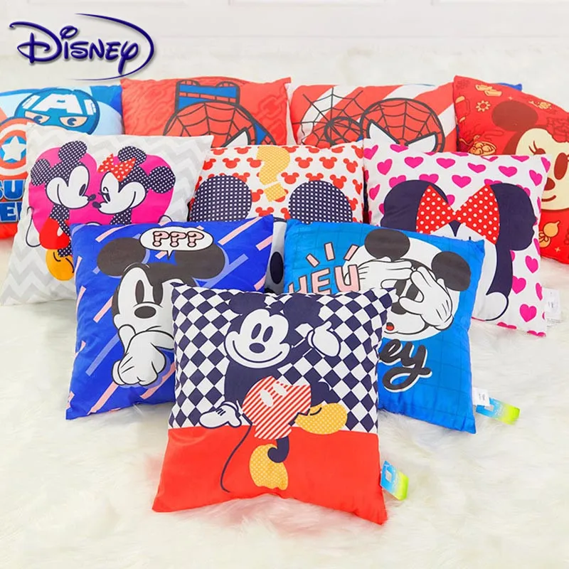 Disney мультфильм 40*40 см Микки Минни Подушка с человеком-пауком диван офис Удобная подушка спинка кровати модная подушка для автомобиля