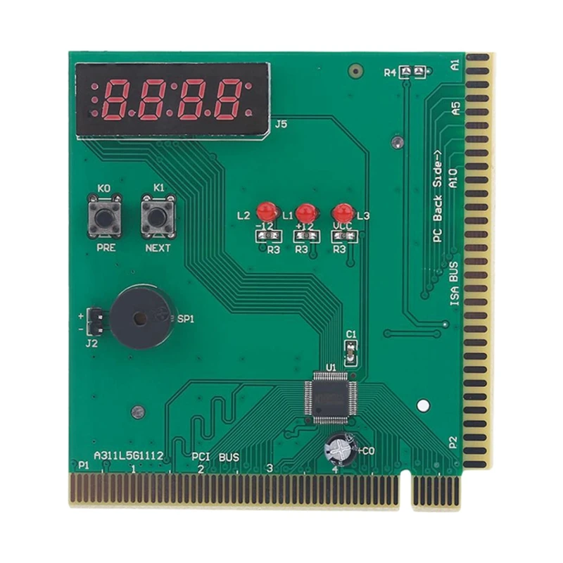 

4-Digit Card Pc Analyzer Computer Diagnostic Motherboard Post Tester For Pci Isa Power On Self Test Card