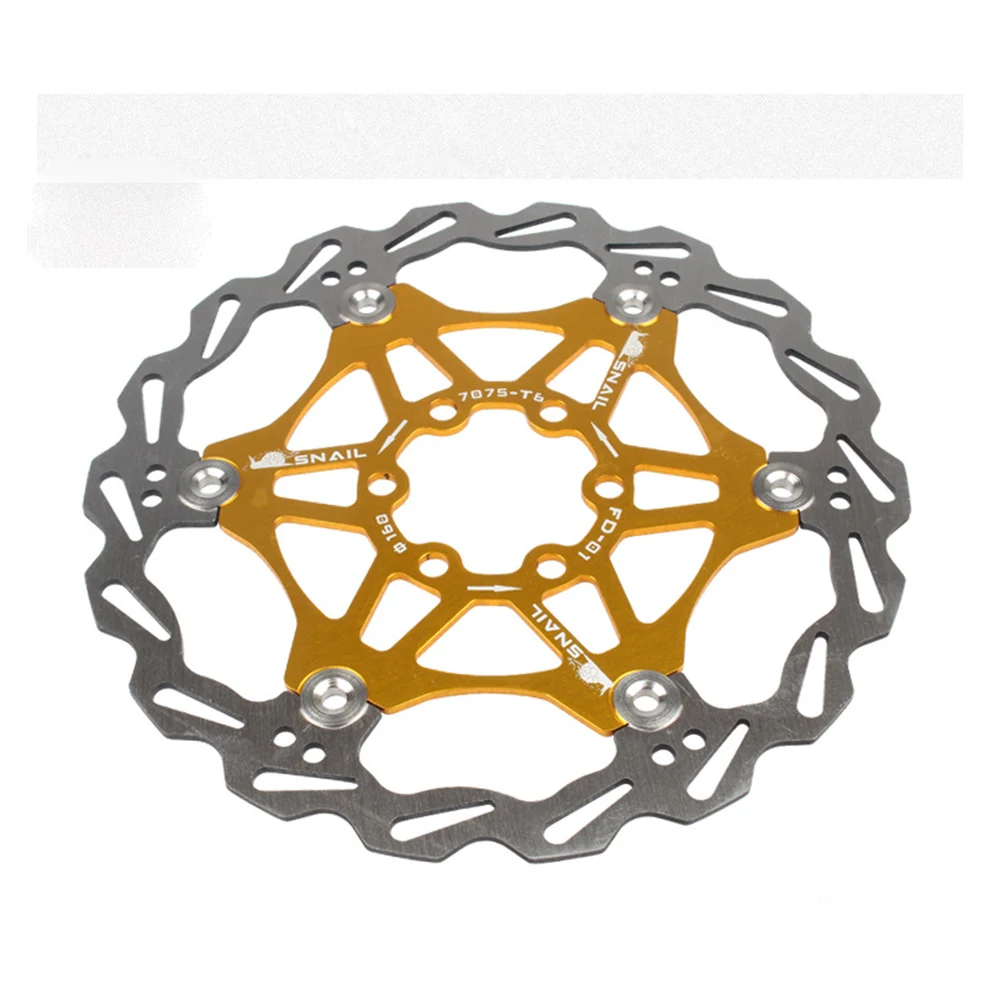 1 шт. ротор тормоза горного велосипеда сильный отвод тепла плавающий ротор 160 мм 180 мм 203 мм MTB дисковые Тормозные колодки для велосипеда Сверхлегкий - Цвет: gold180mm