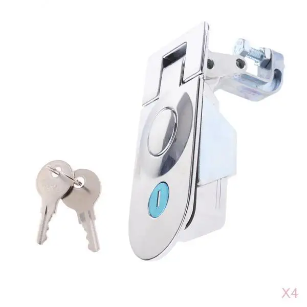 4x Compression Locks Latch Handle With Keys - LARGE Horsebox Toolbox Camper Trailer Truck 4WD