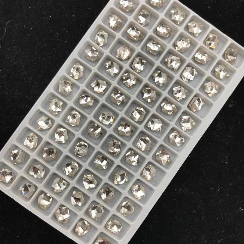 6x7 мм 72 шт 3D Стразы для ногтей с кристаллами, клей для ногтей, аксессуары для украшения ногтей с кристаллами - Цвет: white