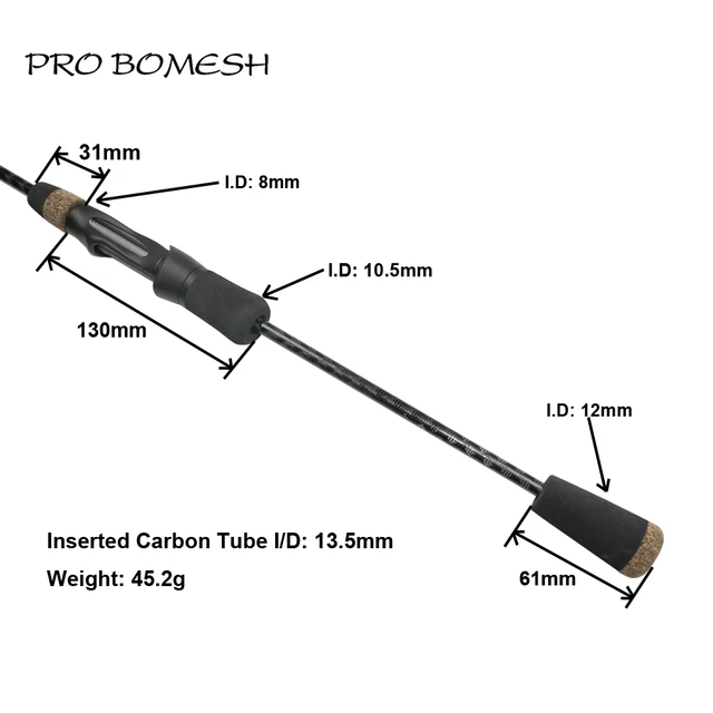 Pro Bomesh 1 Set TVS Spinning Reel Seat Handle Bass Fishing Rod Kit DIY Fishing  Rod