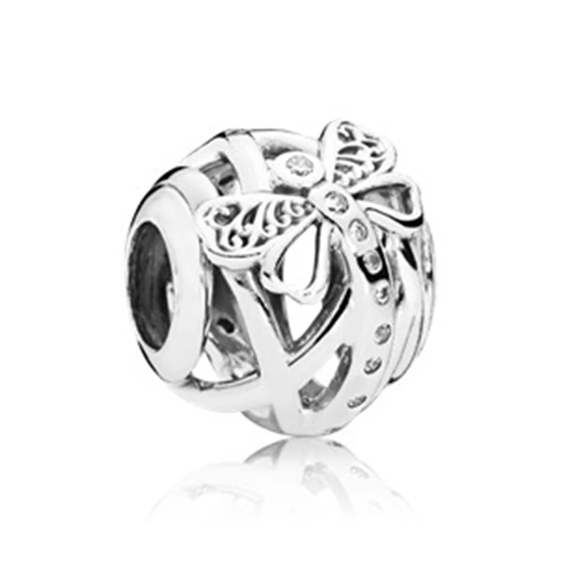 K003 Подходит для оригинала Pandora, очаровательный серебряный браслет, брелок, ювелирное изделие для женщин, простой стиль, безопасная цепь, радужная мельница, зажим для мыши, сделай сам, бисер - Цвет: K003