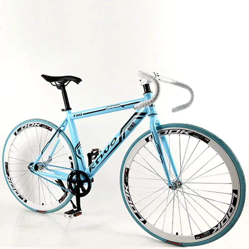 Bicycle Road Bike New Fixed Gear Muscle Frame Bending Adult Man and Women Racing Solid Tire Single Speed