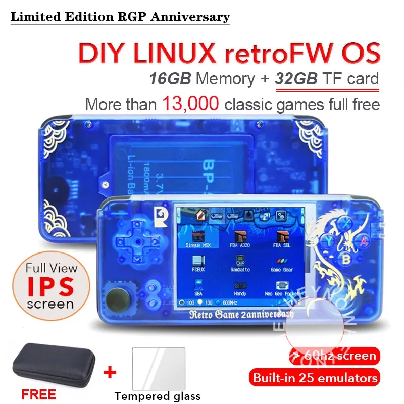 HEYNOW rs97 Plus двойная система Ретро игровая консоль 30+ эмуляторы ips экран портативный игровой плеер 360 градусов контроллер