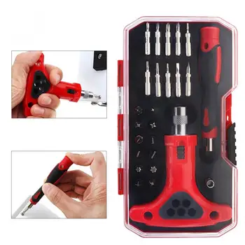 

26pcs/set Mini Multi-function Manual Screwdriver Set with 23pcs Accessories Slotted Phillips Tool for Repairing