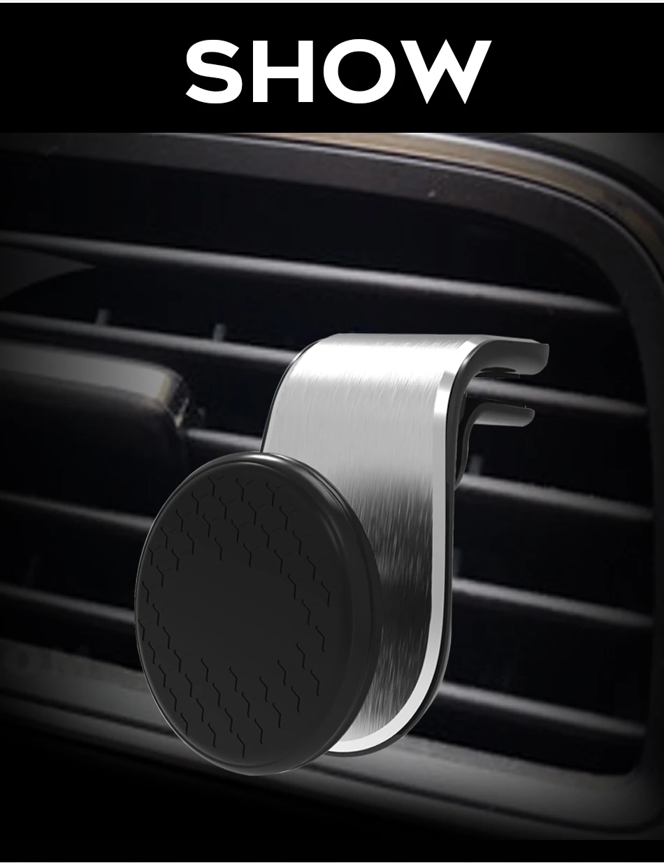 Универсальный магнитный автомобильный держатель для телефона для iPhone X, samsung, держатель на вентиляционное отверстие, 360 градусов, l-образный держатель для телефона