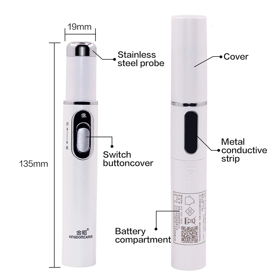 Прямая поставка, медицинский красный светильник, терапия, лазерная ручка, мягкий шрам, морщинка, палочка для глаз, массажер для глаз, устройство для удаления акне, ручка с коробкой