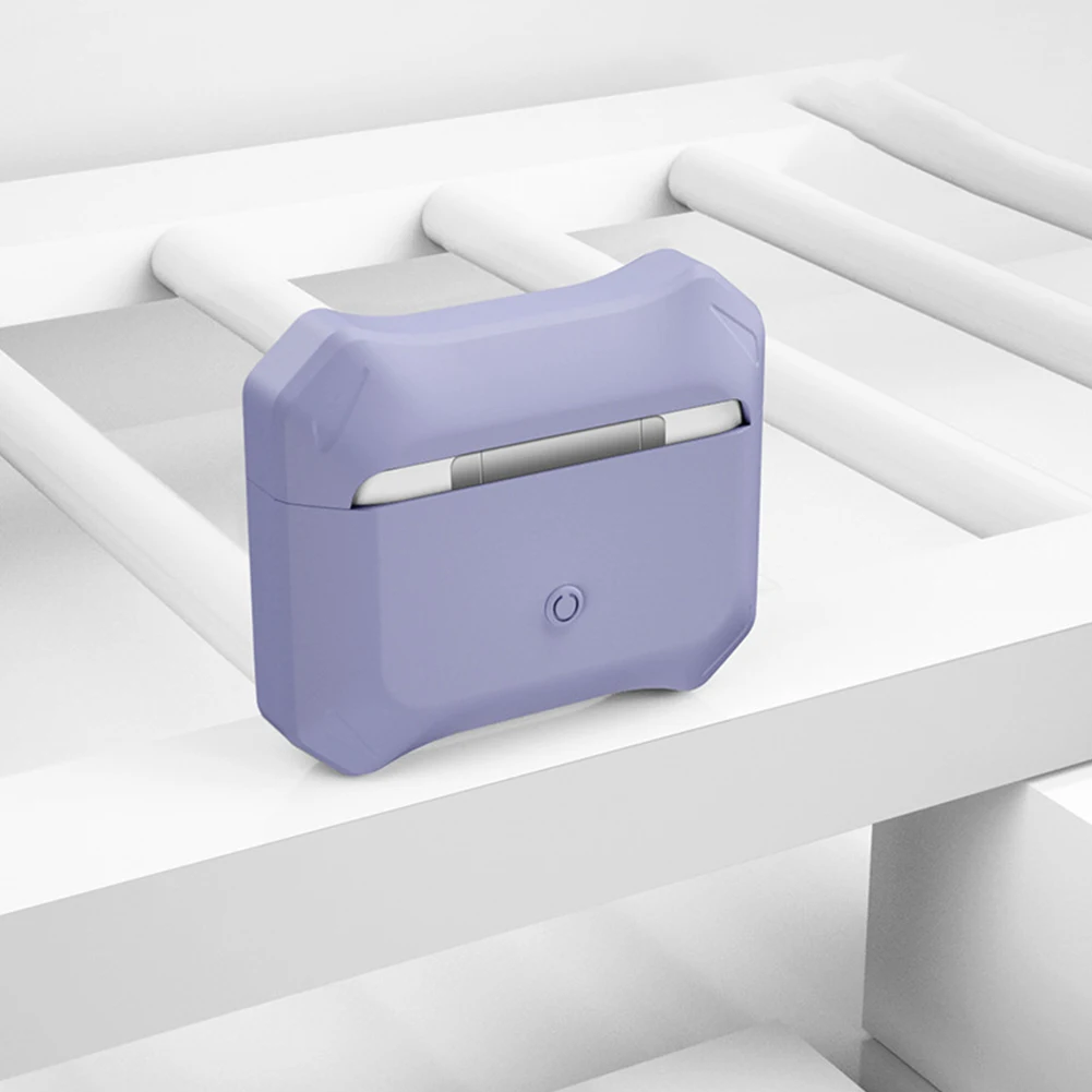 Purple for AirPods 3 Защитный силиконовый чехол для наушников AirPods 2 1 Pro, беспроводные Bluetooth наушники, противоударный защитный чехол для всего тела - Цвет: Purple for AirPods 3