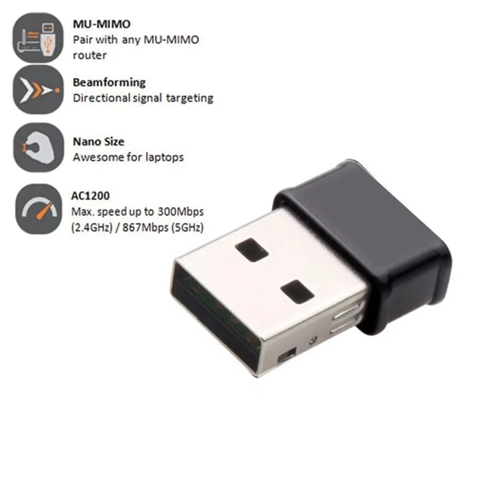 Защитный Мини-ключ USB 3,0 сетевая карта 2,4G/5G беспроводной Wifi адаптер AC1200Mbps двухдиапазонный для ноутбука Настольный