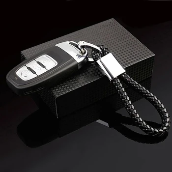 

1X Genuine Leather Car Logo Keychain Keyring For Chevrolet Cruze Aveo Lacetti Captiva Cruz Spark Orlando Niva Epica Car Key Ring