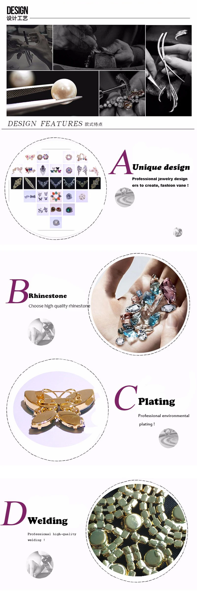 1 STÜCK Weißer Strass-Kristall unten Diamant Stehkragen Applikation Patch zum Aufnähen Hochzeitskleid Ausschnitt Dekorationszubehör WH064 – Detail 3