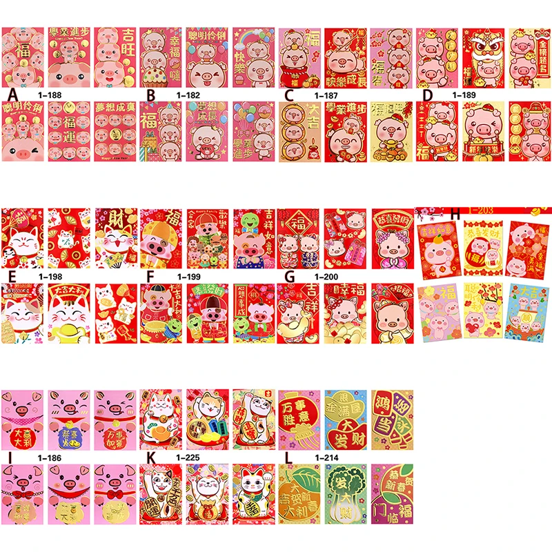 6 unids/pack lindo sobre rojo para llenar con dinero tradición china Hongbao regalo de Año Nuevo de la boda rojo regalo de cumpleaños