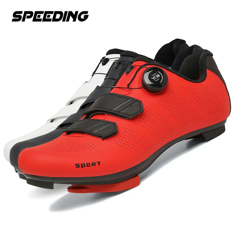 MTB Cycling Shoes Men Road Bike Racing Footwear Cleat Flat Speed