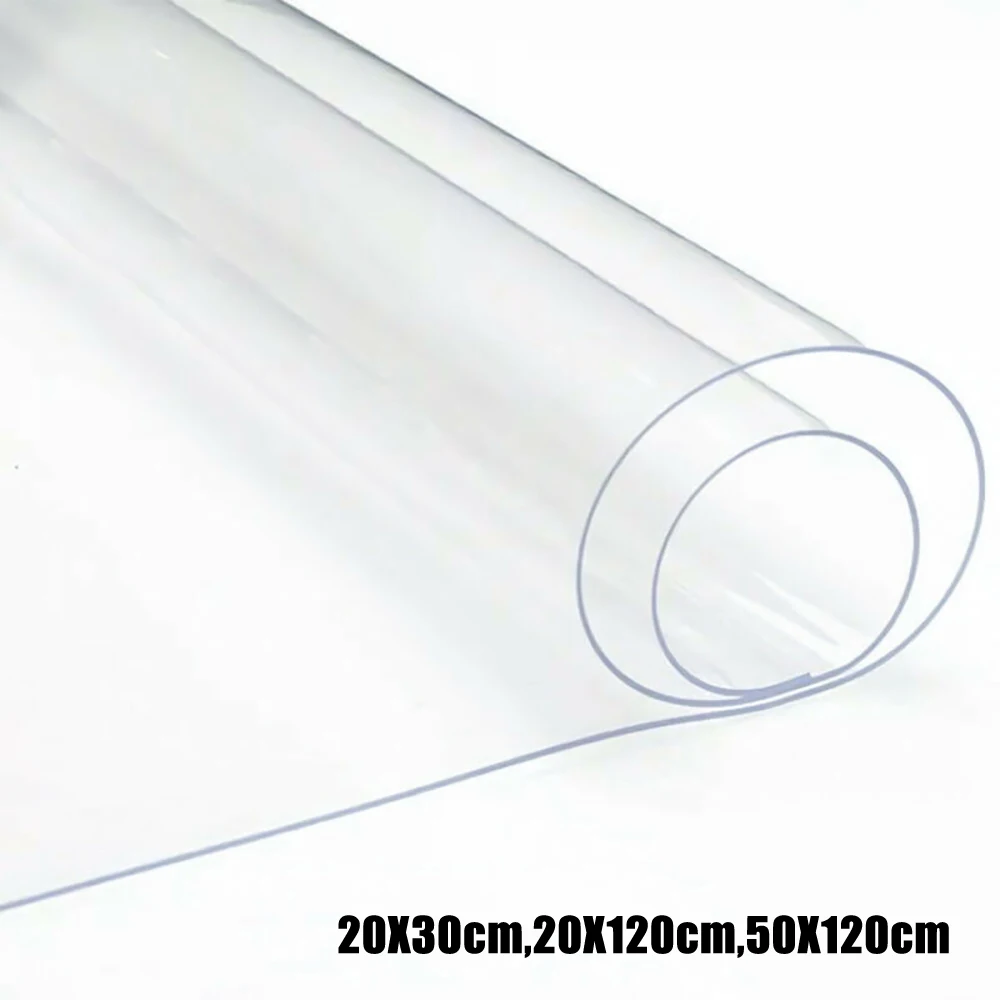 50*120CM rotolo trasparente tessuto in PVC Ultra trasparente panno di vetro  morbido cristallo impermeabile decorazioni artigianali fai da te tessuto
