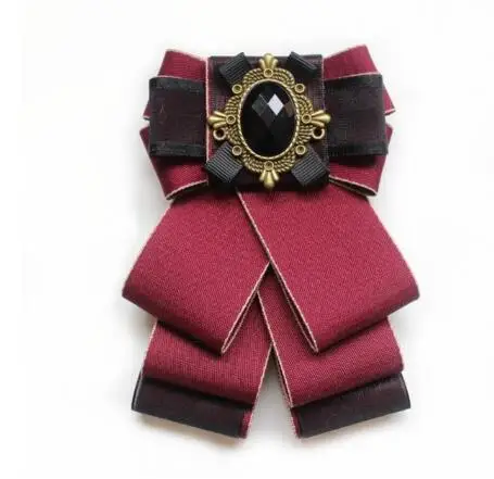Fashion Diamond Bow Tie Solid Color Mens Business Necktie Male Butterfly Cravat Wedding Groom Bowties Collar Accessories
