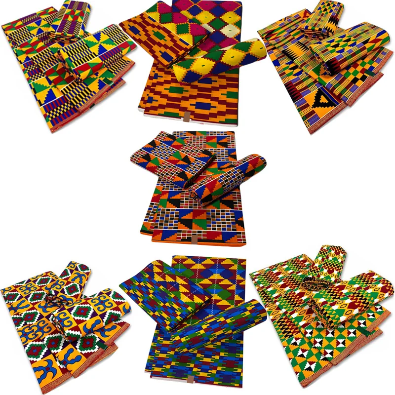 

2024 Guaranteed Real Wax Africain Ankara Print Kente Batik Fabric Tissu Ghana Patchwork Sewing Dress Craft DIY Pagne 100% Cotton