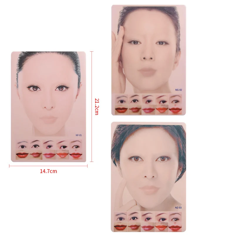

1pc Permanent Makeup Silicone 4D False Practice Skin Cosmetic Eyebrow Lips Face Tattoo Microblade Training Accessories