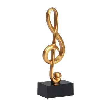 

European Music Symbol Stave Notation Figurine Resin Statue Art Crafts Ornament Desktop Decor Home Decoration Birthday Gift