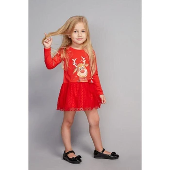 

Dress for girls, color red, height 110 cm