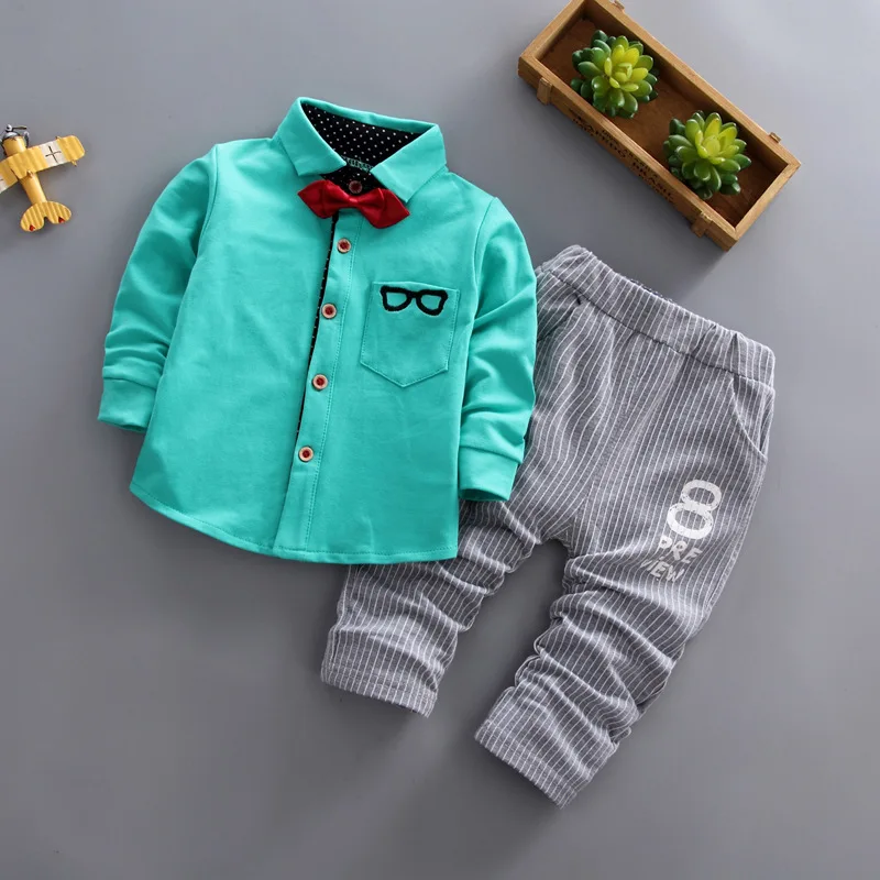 

Baby Infant Boy Clothes Fall Korean Long Sleeved Shirts + Jeans Outfits Kids Bebes Jogging Suits Tracksuits Children's Sportwear