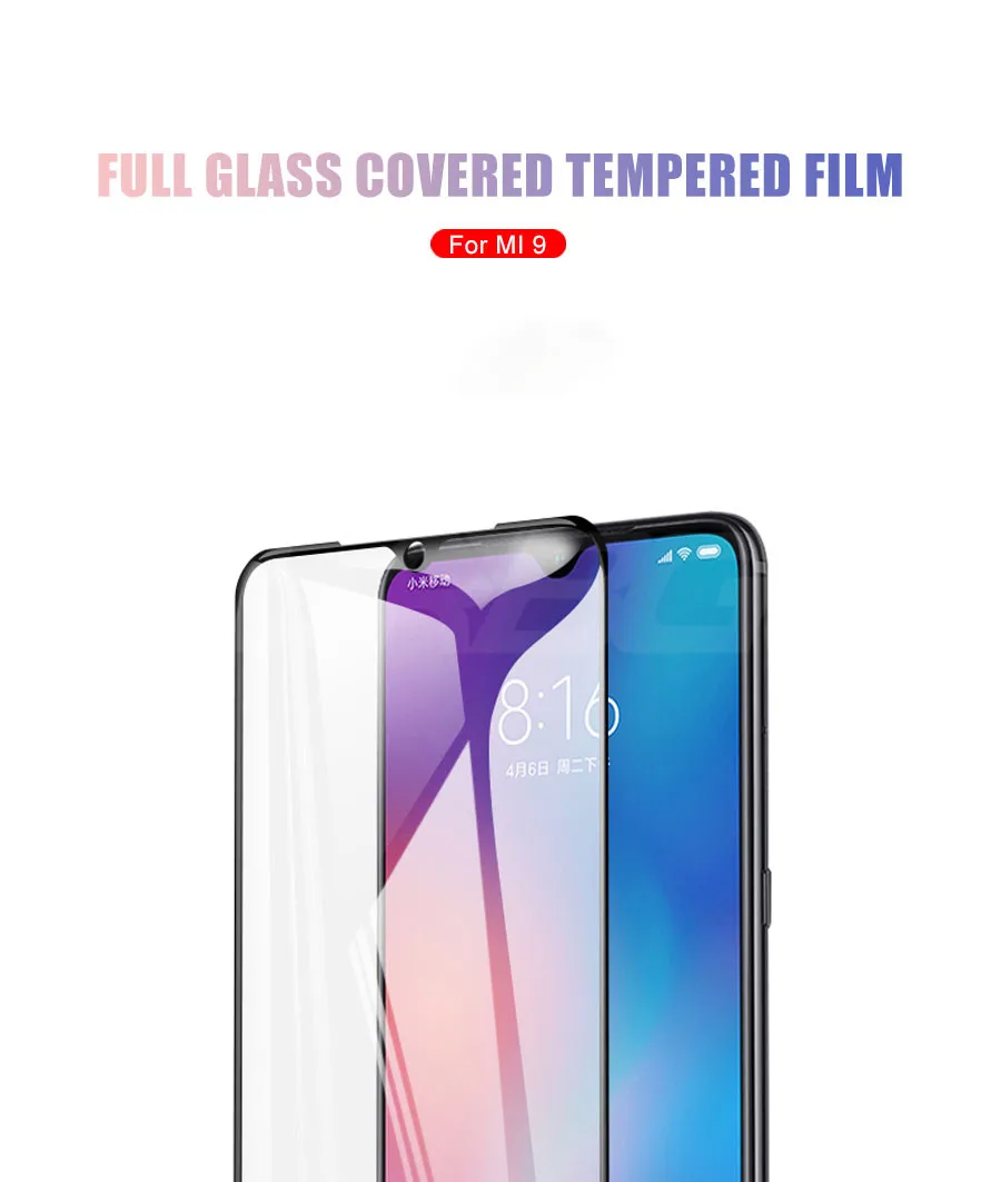 9D полное покрытие из закаленного стекла для Xiaomi mi 9 CC9 CC9E mi 8 SE A1 A2 A3 Lite Pocophone F1 Защитная пленка для экрана