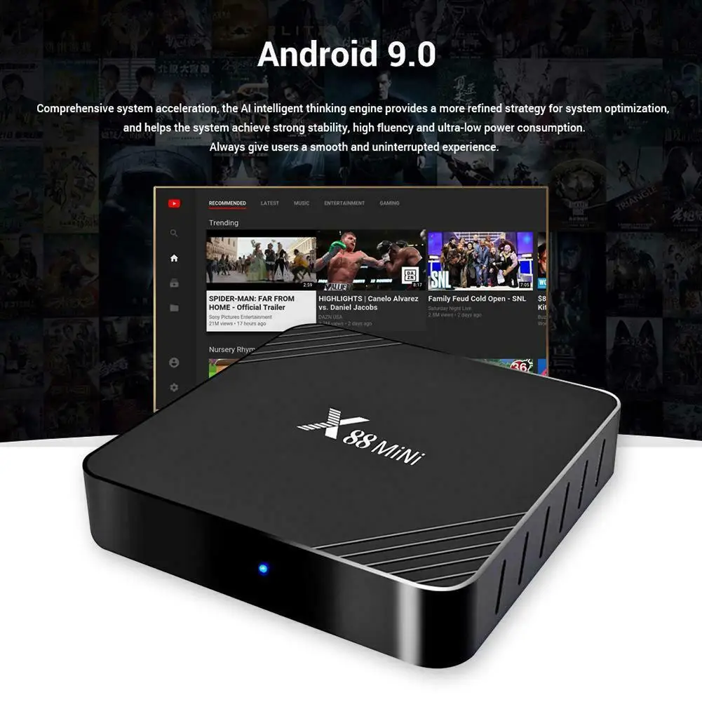 Телеприставка мини сетевой плеер RK3318 4K HD сетевая телеприставка 2G/16G для Android 9,0 ТВ приемник сигнала