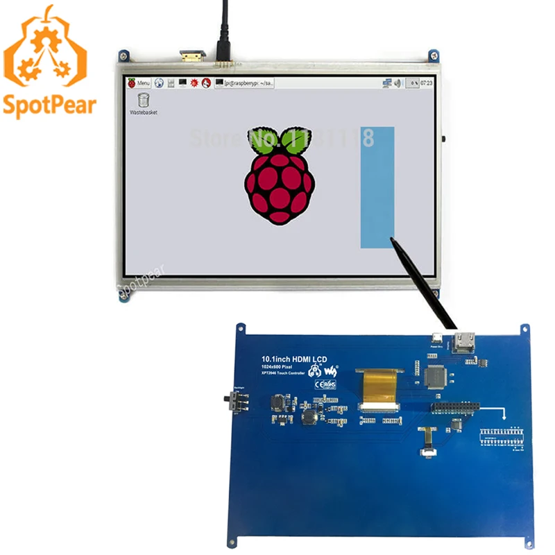 Сенсорный ЖК экран 10 1 дюйма HDMI 1024 600 больше чем 5 и 7 дюймов|touchscreen 10.1|touch screen10.1