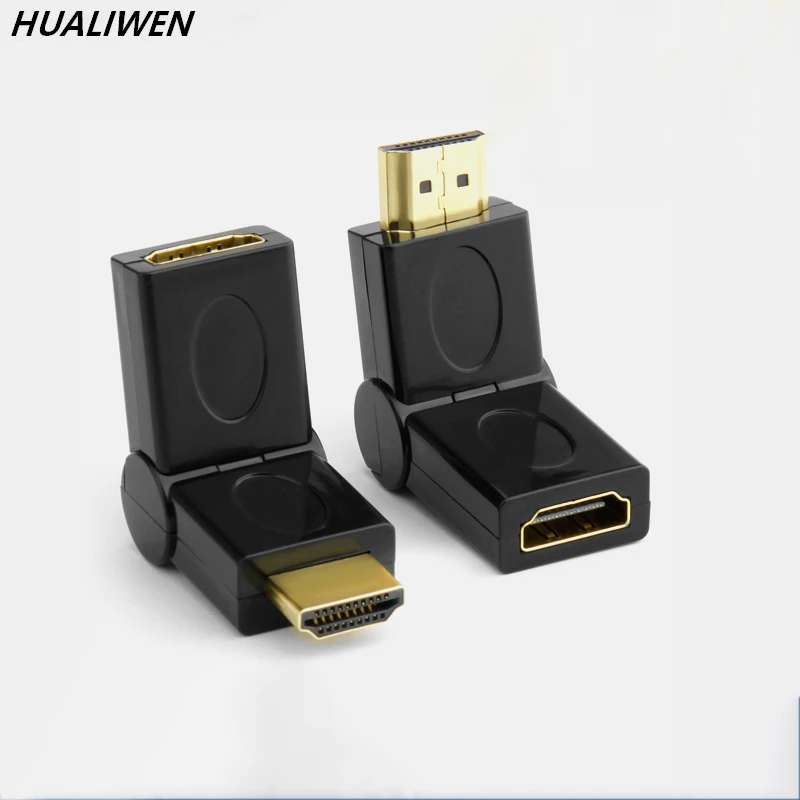 HDMI adapter male elbow 180-degree bend L-type extension 1.4 version | Электроника