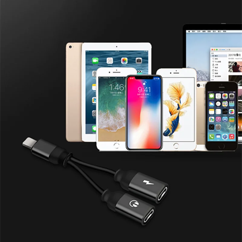 2в1 наушники и зарядное устройство адаптер для IPhone X 11 7 8 9 плюс кабель для зарядки наушников конвертер для iso