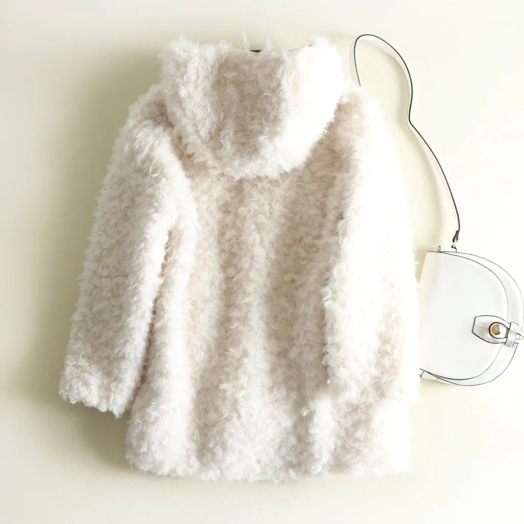 

Fur Coat Women's Winter Laziness-Style Mid-length New Style Thick Warm Furry Overcoat S25331